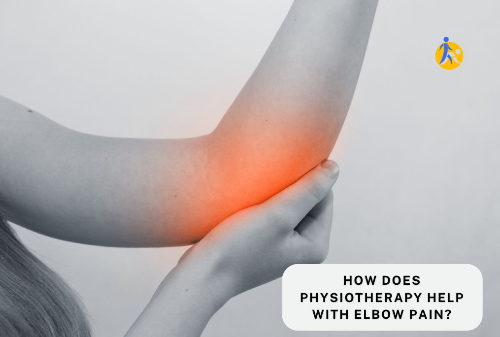 How does physiotherapy help with elbow pain?